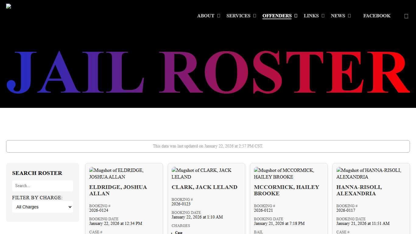 Jail Roster - Pittsburg County Sheriff's Office