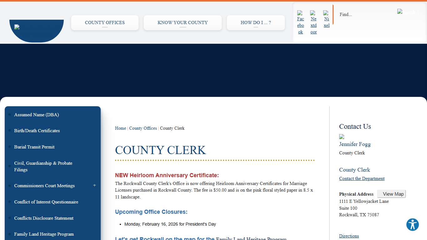 County Clerk Rockwall County-Official Website